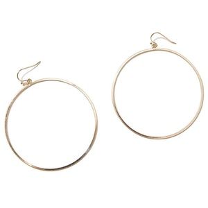 Thin gold hoop earrings